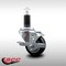 Service Caster 3.5'' SS Black Poly Swivel 1-1/4'' Expanding Stem Caster with Brake SCC-SSEX20S3514-PPUB-BLK-TLB-114 - alternate 3